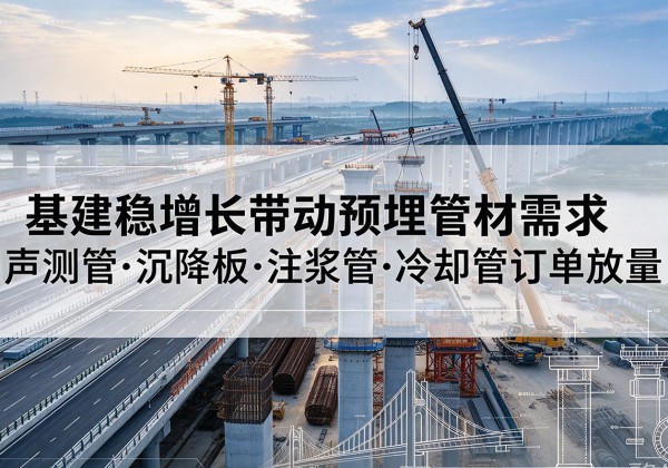 会昌基建稳增长带动预埋监测管材需求，声测管、沉降板、注浆管订单持续放量