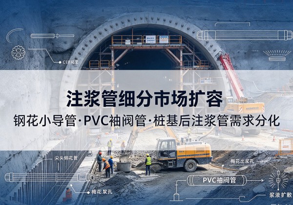 会昌注浆管细分市场扩容，隧道钢花小导管、PVC 袖阀管、桩基后注浆管需求分化